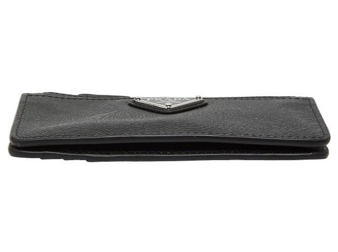 Prada Saffiano Leather Business Card Case Black - view 3