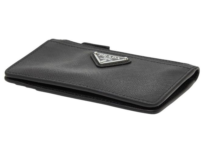 Prada Saffiano Leather Business Card Case Black - view 4