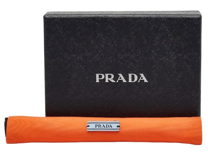 Prada Saffiano Leather Business Card Case Black - view 8