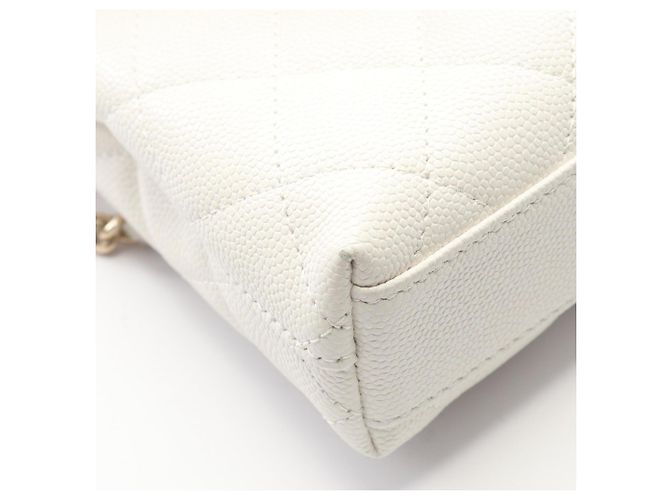 Borsa a Spalla Mini Matelassé Coco Handle di Chanel Bianco - vista 7