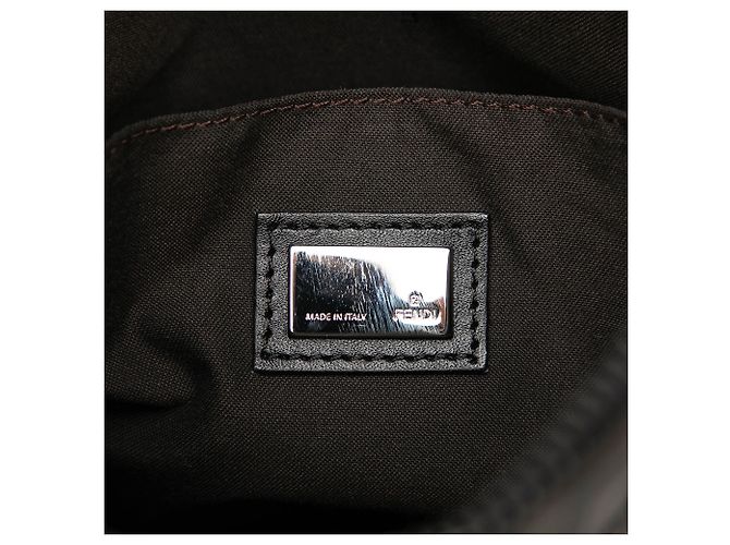 Borsa a tracolla in tela Zucchino nera Fendi Nero - vista 5