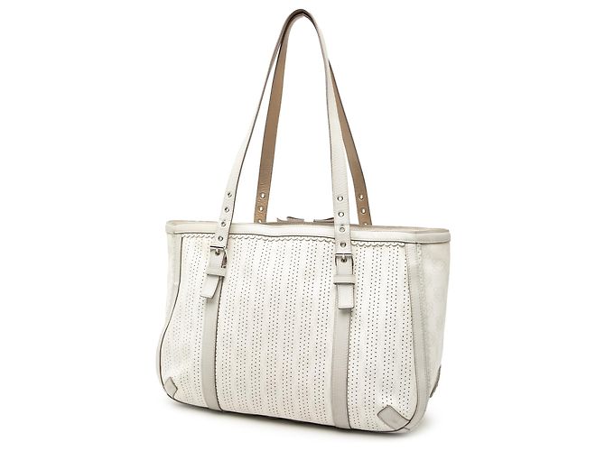 LOEWE Weiße perforierte beschichtete Canvas-Tasche - Ansicht 2