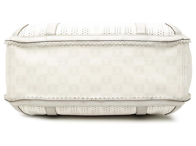 LOEWE Weiße perforierte beschichtete Canvas-Tasche - Ansicht 3
