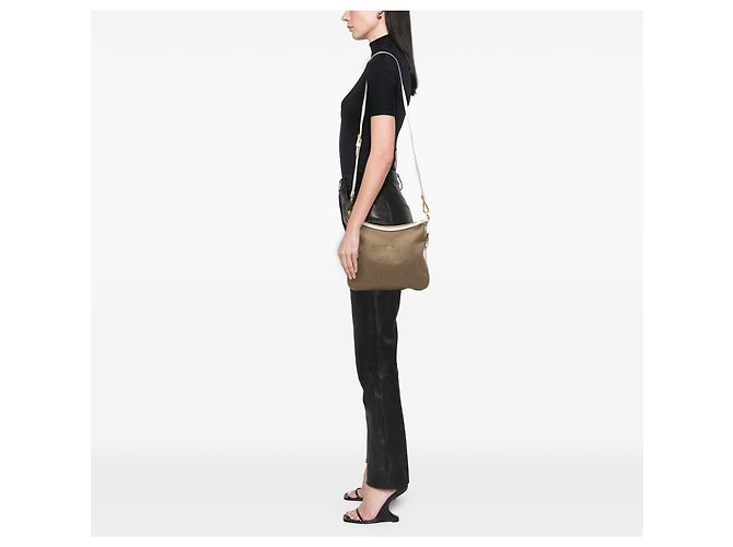 Borsa a tracolla Prada Beige Canvas Canapa Logo - vista 6