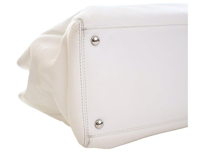 Borsa Executive Cerf Media in Pelle di Vitello Bianca Chanel Bianco Crudo - vista 11