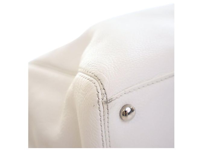 Borsa Executive Cerf Media in Pelle di Vitello Bianca Chanel Bianco Crudo - vista 12