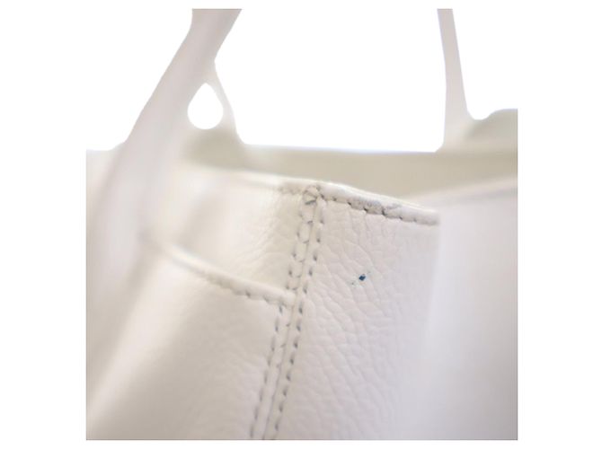 Borsa Executive Cerf Media in Pelle di Vitello Bianca Chanel Bianco Crudo - vista 13