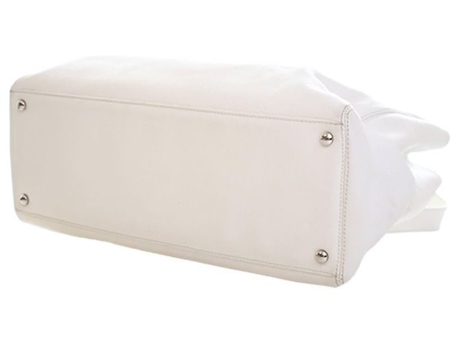 Borsa Executive Cerf Media in Pelle di Vitello Bianca Chanel Bianco Crudo - vista 5