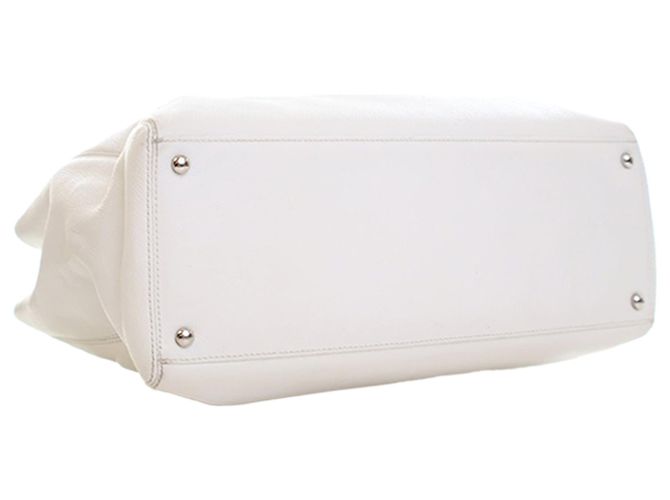 Borsa Executive Cerf Media in Pelle di Vitello Bianca Chanel Bianco Crudo - vista 6