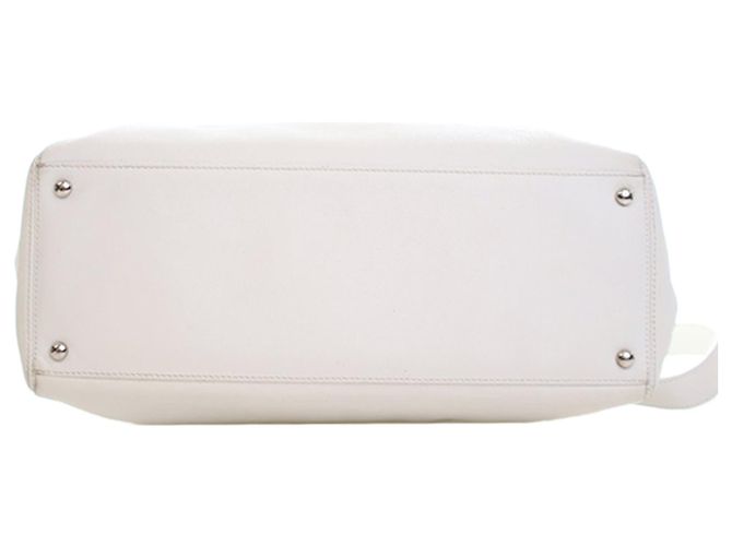 Borsa Executive Cerf Media in Pelle di Vitello Bianca Chanel Bianco Crudo - vista 7