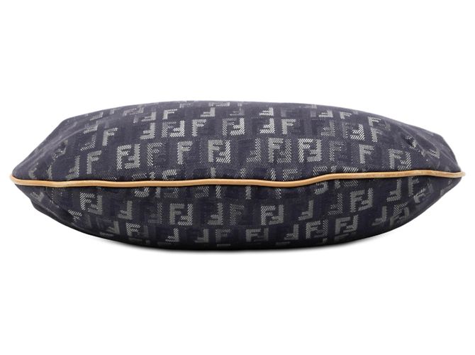 Fendi Blaue Zucchino Denim Hobo-Tasche - Ansicht 3