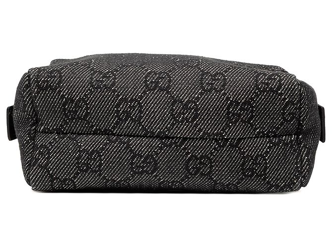 Pochete cosmética em denim GG cinza da Gucci Marrom Cinza antracite - vista 3