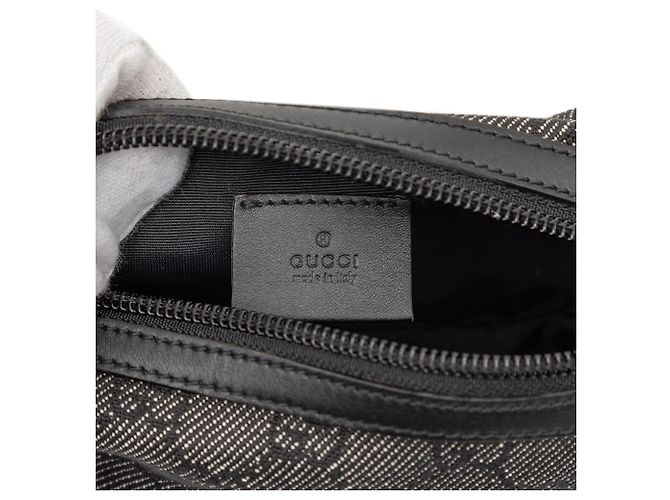 Pochete cosmética em denim GG cinza da Gucci Marrom Cinza antracite - vista 5