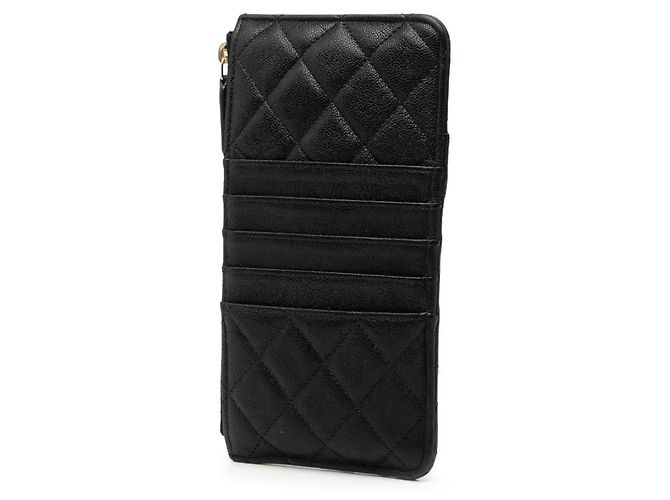 Cartera larga Chanel Matelassé Boy con monedero Negro - vista 2