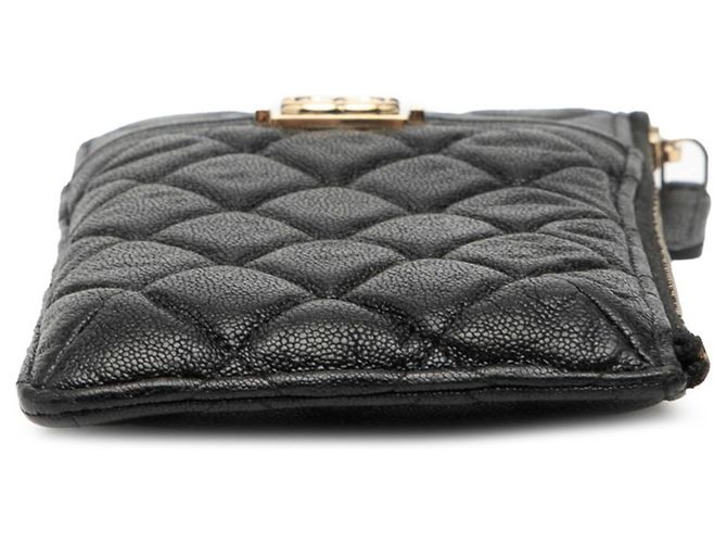Cartera larga Chanel Matelassé Boy con monedero Negro - vista 3