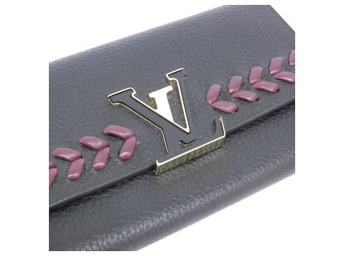 Louis Vuitton Taurillon Capucines Bi-Fold Geldbörse Schwarz - Ansicht 6