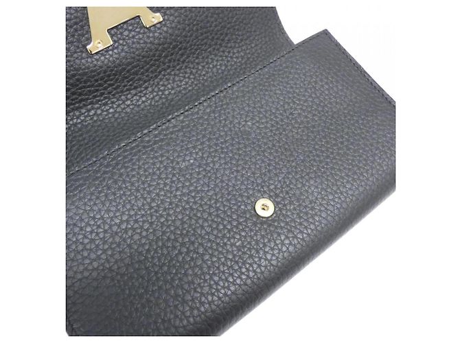 Louis Vuitton Taurillon Capucines Bi-Fold Geldbörse Schwarz - Ansicht 7