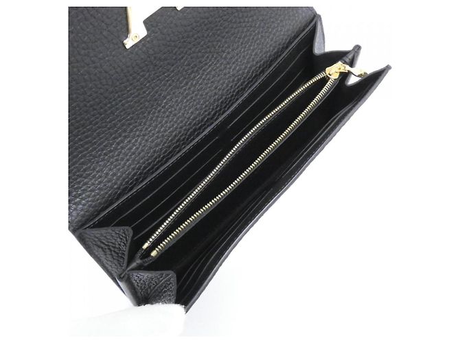 Louis Vuitton Taurillon Capucines Bi-Fold Geldbörse Schwarz - Ansicht 8
