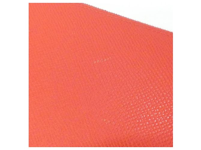 Billetera de seda EQUATEUR Hermès Dorado Naranja - vista 6