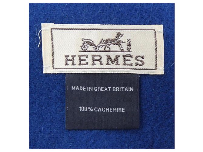 Stola in cashmere Hermès Blu - vista 3