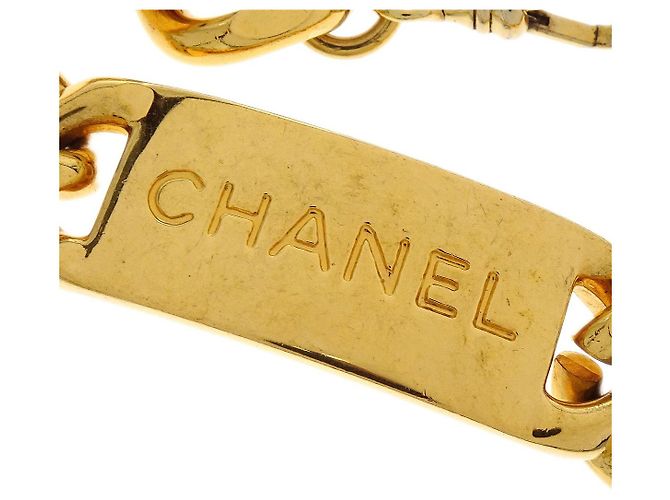 Chanel Vintage Medaillon Kettengürtel aus Metall Golden - Ansicht 3