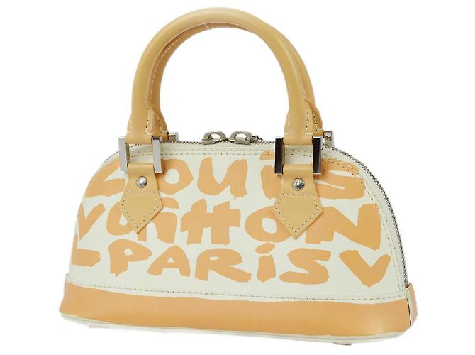 Louis Vuitton Alma Limited Edition Graffiti Leather Horizontal Beige - vista 2