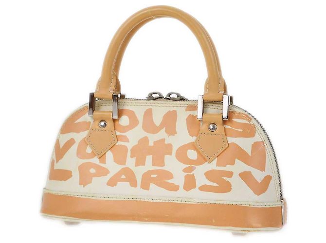 Louis Vuitton Alma Limited Edition Graffiti Leather Horizontal Beige - vista 2