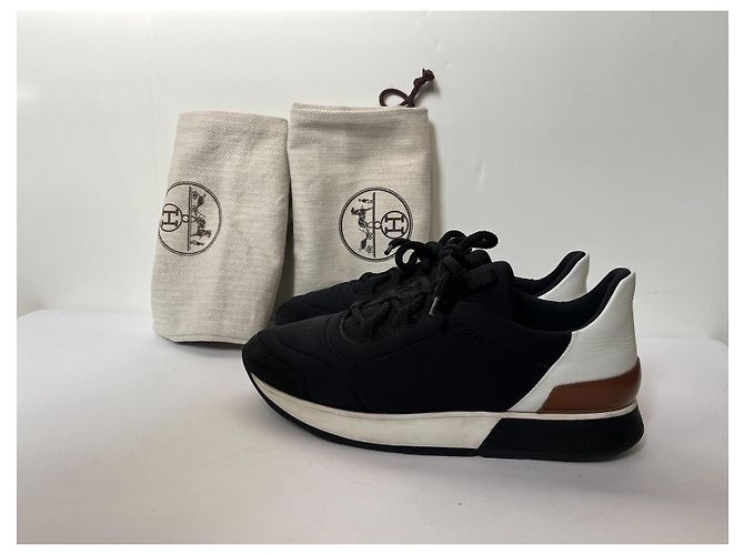 Hermès Miles Sneaker Schwarz Nylon - Ansicht 2