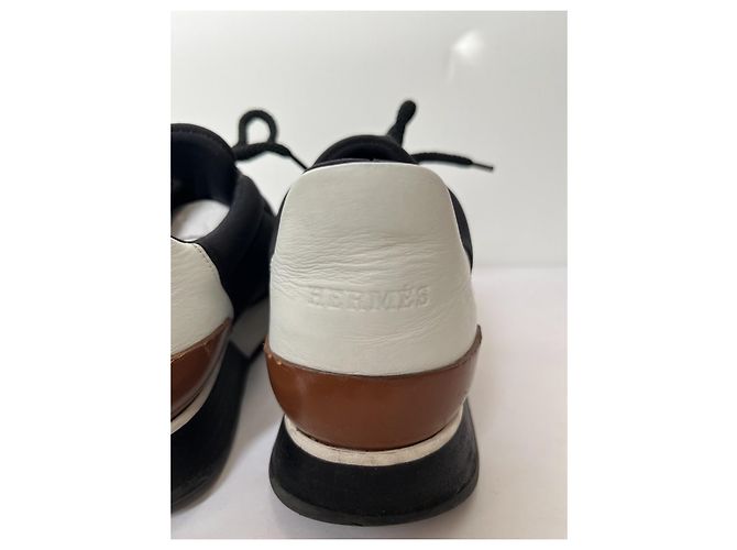 Hermès Miles Sneaker Schwarz Nylon - Ansicht 6