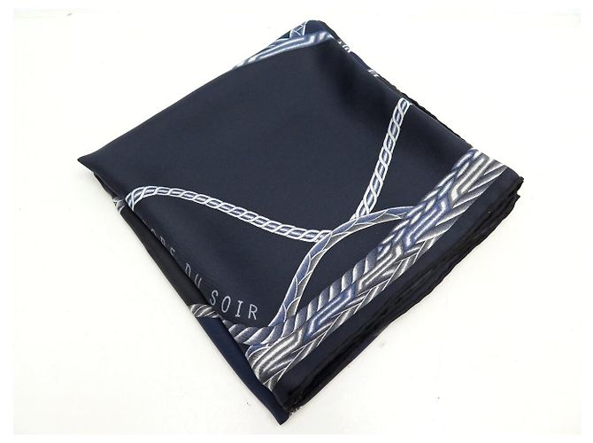 Hermès NUOVO FULARD HERMES ABITO DA SERA MANLIK 90 IN SETA BLU Blu navy - vista 12