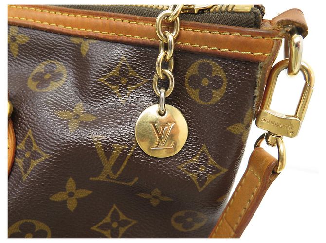 BAG TOTE LOUIS VUITTON PALERMO PM M40145 IN CANVAS MONOGRAM Marrone - vista 10