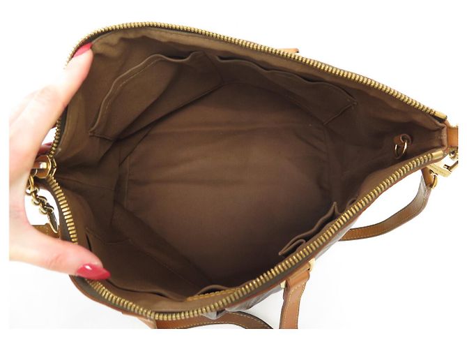 BAG TOTE LOUIS VUITTON PALERMO PM M40145 IN CANVAS MONOGRAM Marrone - vista 11