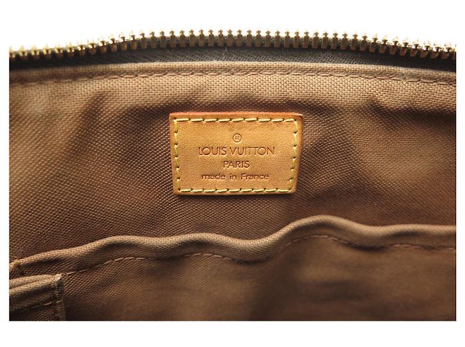 BAG TOTE LOUIS VUITTON PALERMO PM M40145 IN CANVAS MONOGRAM Marrone - vista 12