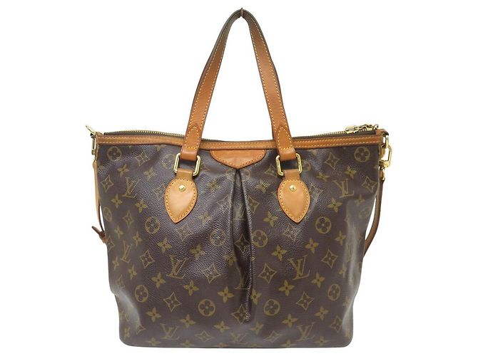 BAG TOTE LOUIS VUITTON PALERMO PM M40145 IN CANVAS MONOGRAM Marrone - vista 2