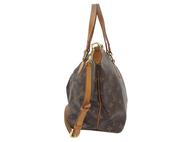 BAG TOTE LOUIS VUITTON PALERMO PM M40145 IN CANVAS MONOGRAM Marrone - vista 3