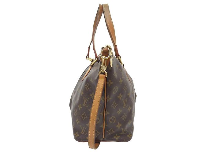 BAG TOTE LOUIS VUITTON PALERMO PM M40145 IN CANVAS MONOGRAM Marrone - vista 4