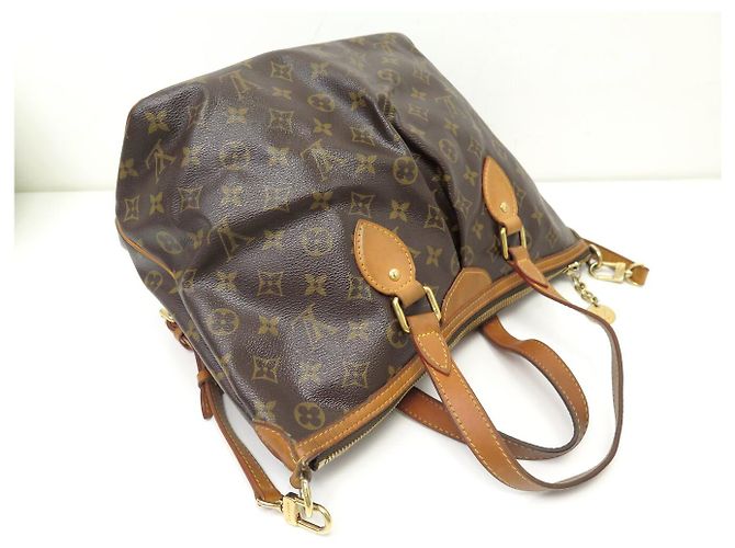 BAG TOTE LOUIS VUITTON PALERMO PM M40145 IN CANVAS MONOGRAM Marrone - vista 6