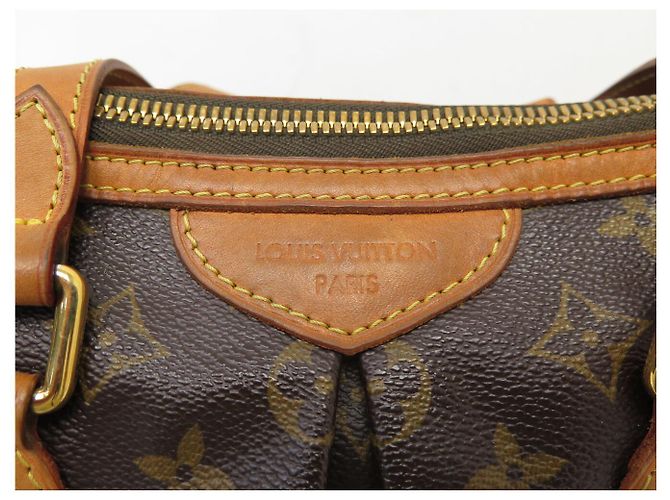 BAG TOTE LOUIS VUITTON PALERMO PM M40145 IN CANVAS MONOGRAM Marrone - vista 8