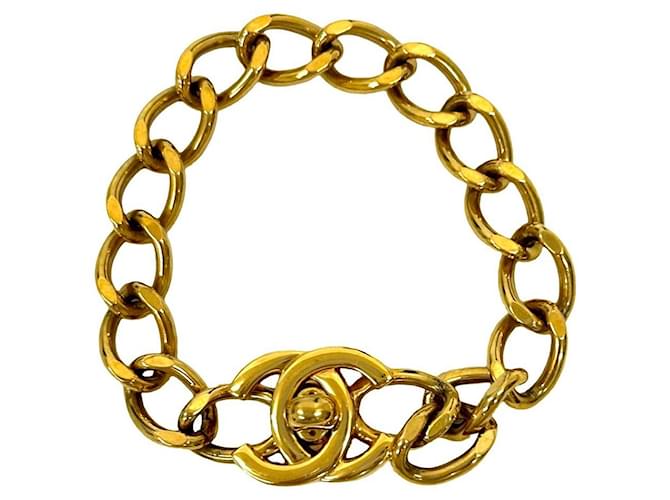 Bracciale Turnlock Coco Mark di Chanel D'oro Metallico - vista 5