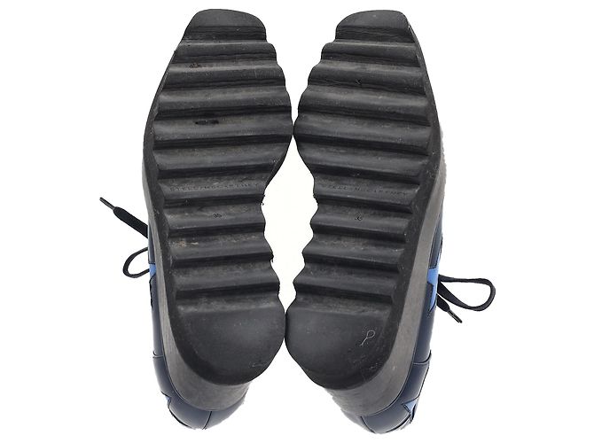 Stella Mc Cartney Scarpe Derby a piattaforma Elyse di Stella McCartney in pelle blu navy - vista 6