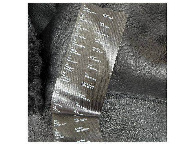Abrigo Maje Gibson en cordero negro de shearling - vista 3