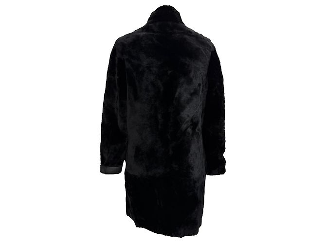 Abrigo Maje Gibson en cordero negro de shearling - vista 5