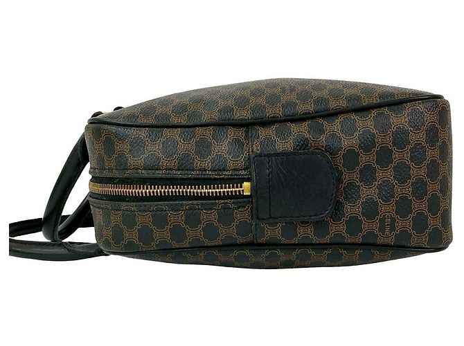 Céline Borsa a mano in pelle PVC Celine Macadam Blazon Marrone - vista 6
