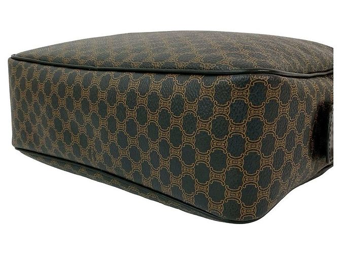 Céline Borsa a mano in pelle PVC Celine Macadam Blazon Marrone - vista 9