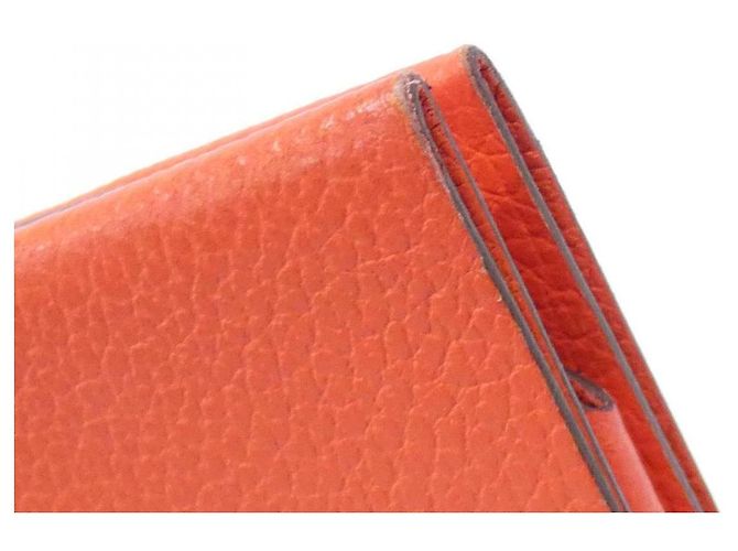 Hermès H Sellier Evercolor Card Case Orange - view 4