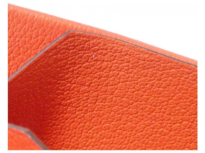 Hermès H Sellier Evercolor Card Case Orange - view 6