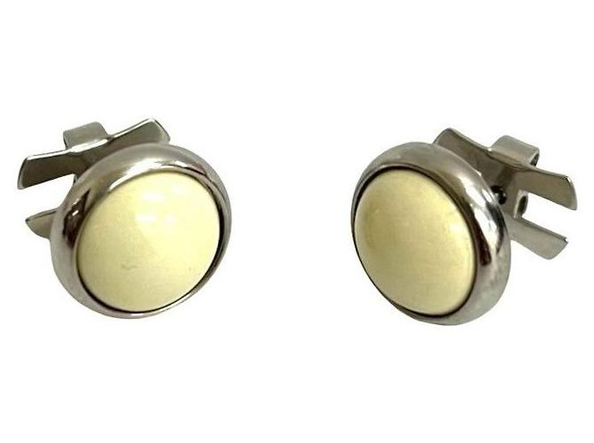 Brincos de metal Hermès Eclipse Prata Metálico - vista 4