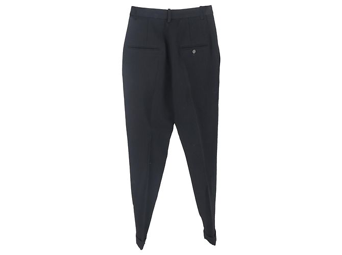 Isabel Marant gerade geschnittene Hose aus schwarzem Polyester - Ansicht 2