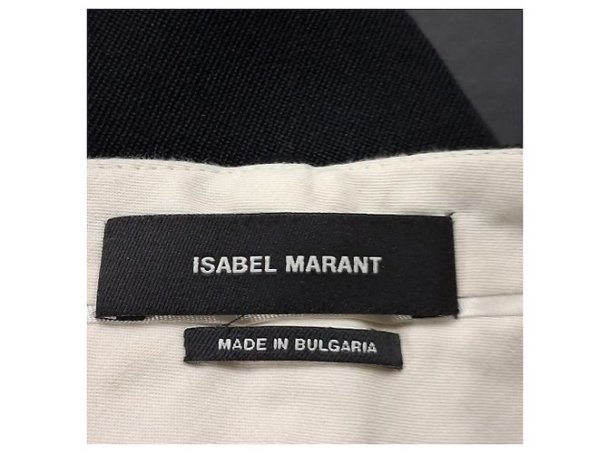 Isabel Marant gerade geschnittene Hose aus schwarzem Polyester - Ansicht 3