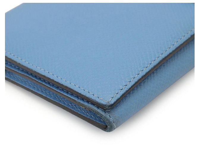 Hermès Béarn 2PLIS VEAU EPSOM Long Wallet Blue - view 3